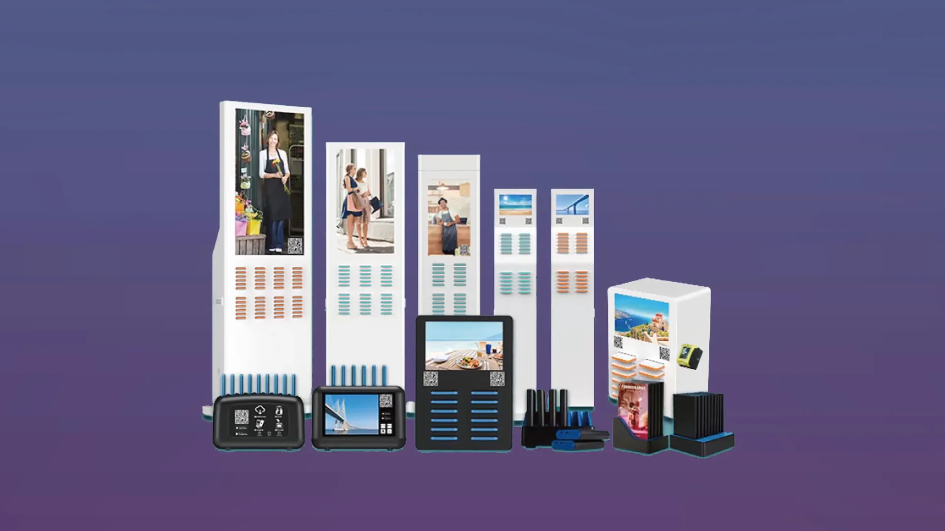 12 Slots Sharing Power Bank Rental Powerbanks Advertising