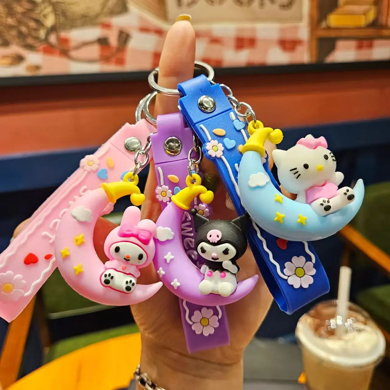 Customized Silicone Cute Toy Rubber 2D 3D Soft Animal PVC Keychain  Cartoon Character Children's Rubber Anime Keychain