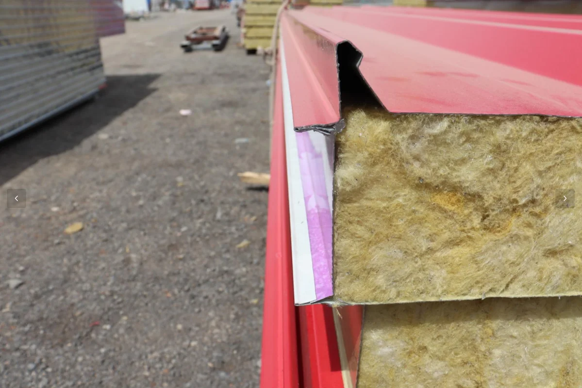 product guangqia rock wool fireproof sandwich roof wall panels for prefabricated building wall cladding materials-5