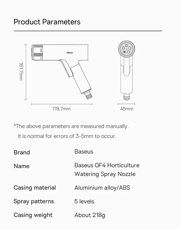 GF4 Horticulture Watering Spray Nozzle Agriculture Watering sprinkler