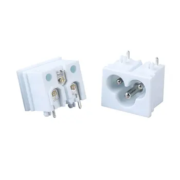 Manufacturer Customized White Receptacles 250V 5A Male Power Plug Socket 3Pin Ac Socket Power Socket