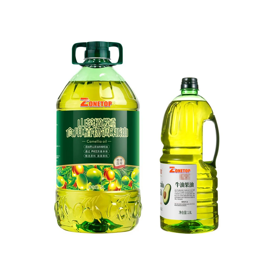 High Quality Clear Transparent 3L 4L 5Liter 6L Round Olive Edible Oil PET Bottle With Handle