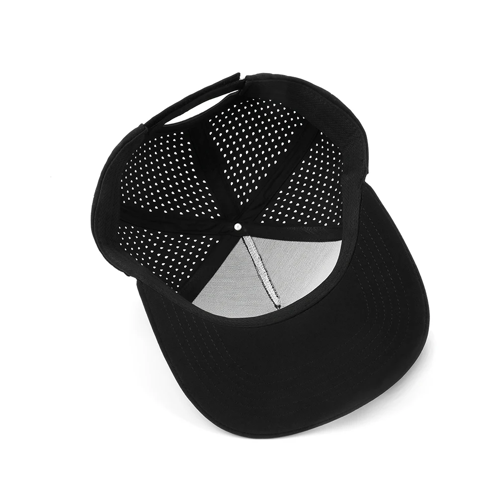 Custom Logo 5 Panel Rope Baseball Cap,Laser Cut Perforated Sport