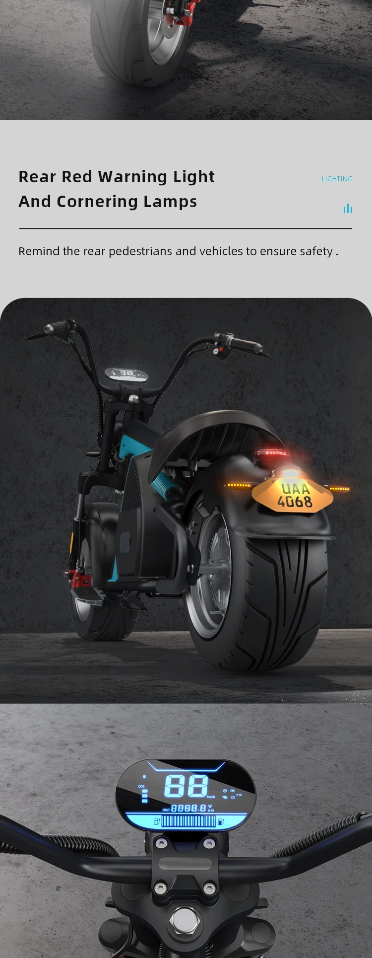 Moto Electrique Electric Harleys Citycoco Motos Electrica 2000W Electric Chopper Motorcycle Scooter European Warehouse