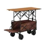 โต๊ะปรับระดับความสูงได้สูงพิเศษ Ct brown พร้อมรถเข็น