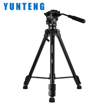 YUNTENG VCT-880 165cm Aluminum Fluid Head Professional Tripod Stand for Video Camera DSLR with Quick-release Plate