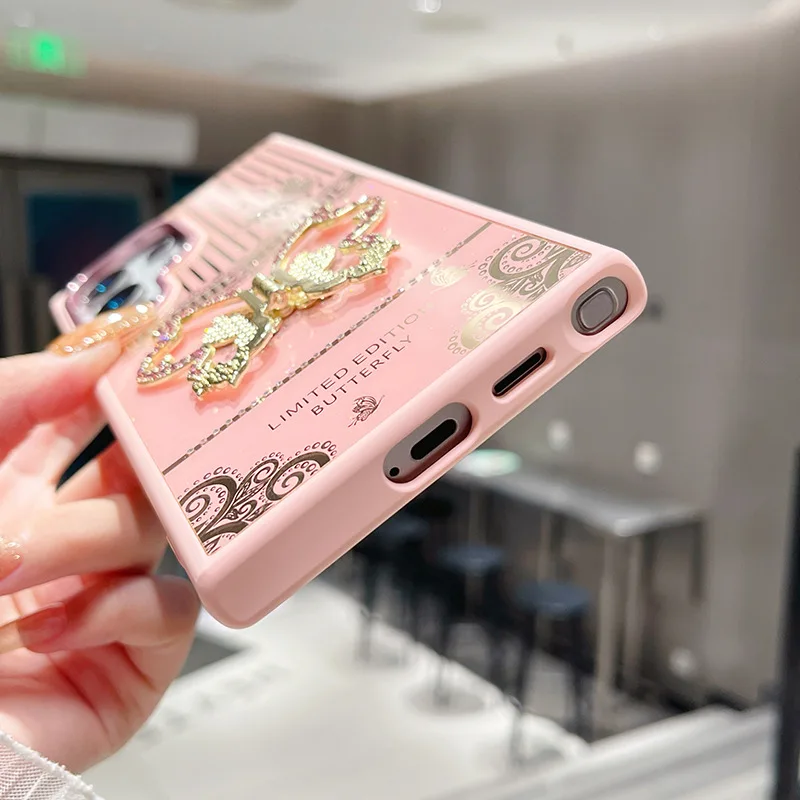 Luxury Gold-Plated Butterfly Phone Case for Samsung