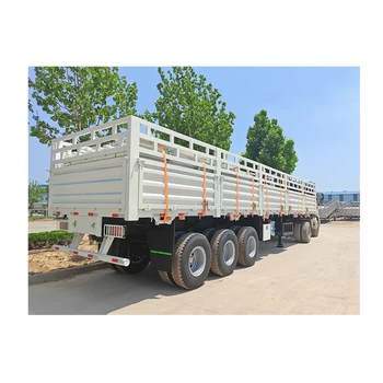 Outstanding Quality Fence Side Rollover Semitrailer Dropside Semitrailer