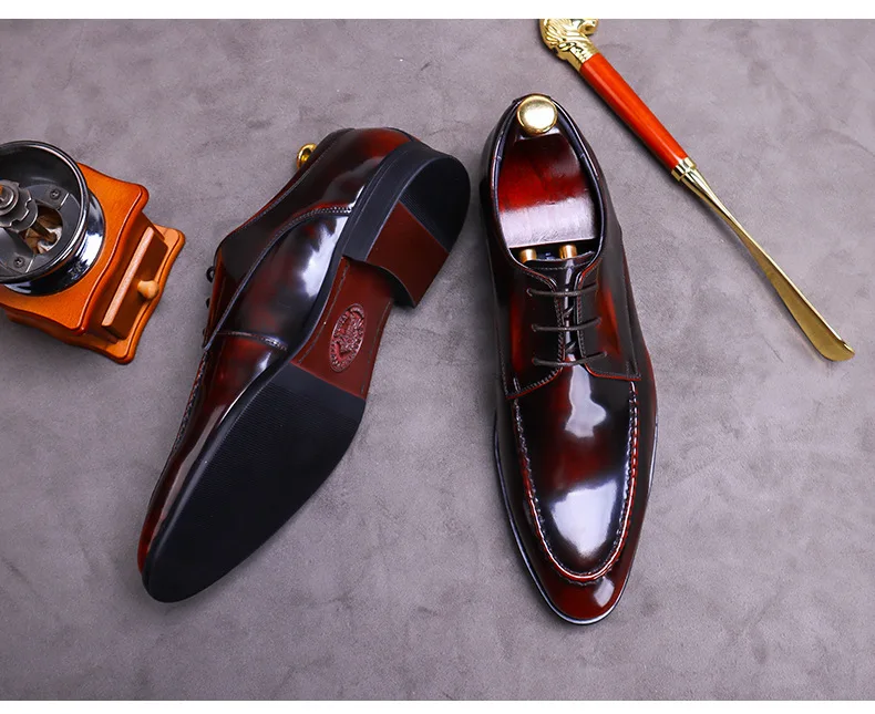 Pointed Toe Male Formal Party Shoes - High Quality & Vintage