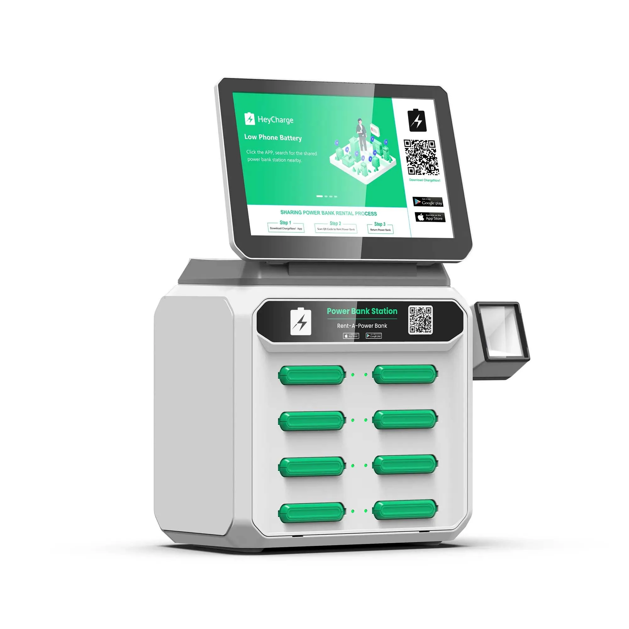 Power Bank Phone Charger Rechargeable Docking Station Rental Power Bank  Distributor With POS Phone Charging Station