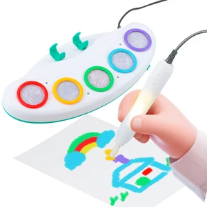 ITTL New Magic Light Pen Set Electric Colorful Water Color Glowing Children Painting Graffiti Artistic Pen Drawing Toys for Kids