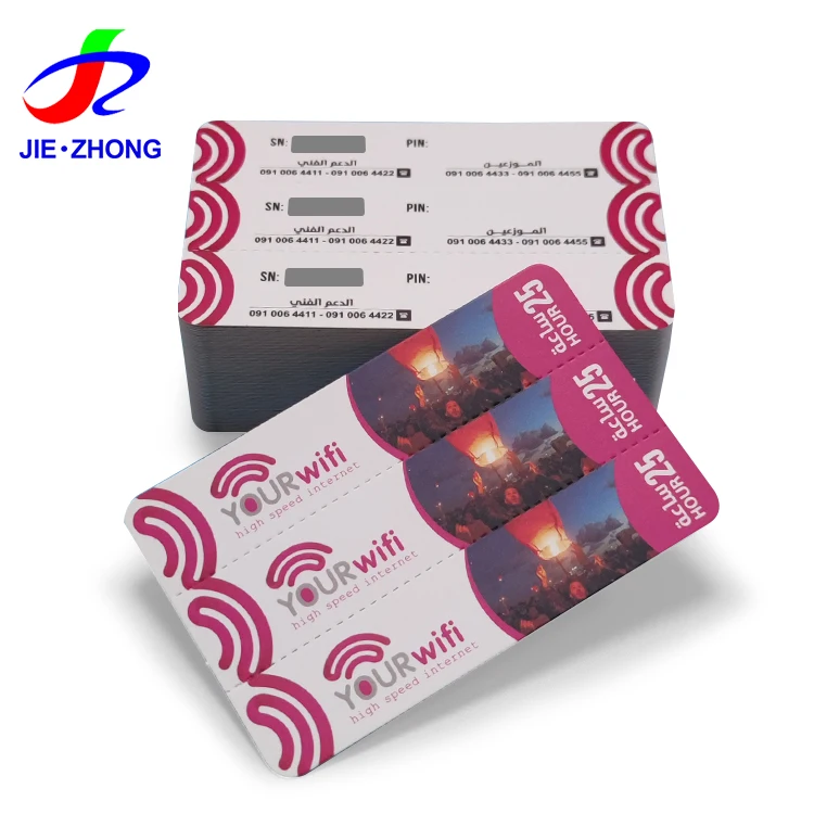 High Quality Printing Custom Paper  Recharge Prepaid Calling Multi PIN Code Scratch Cards