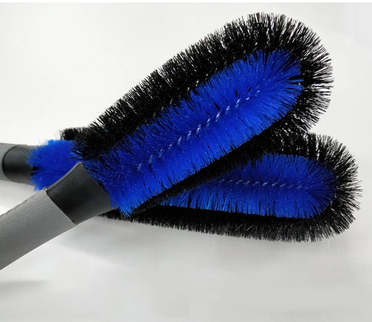 Round Head Car Wheel Brush Long Handle Tire Rim Brush Car Wash Cleaning