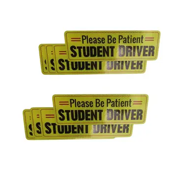 High quality custom magnet car sticker fridge magnet sign reflective safety new student driver car magnet signs