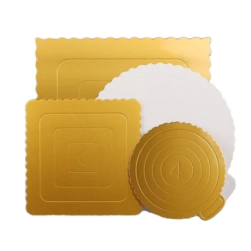 Cake Base Boards Cake Boards Drum And Boxes Gold Custom Personalized Design Printed Round White
