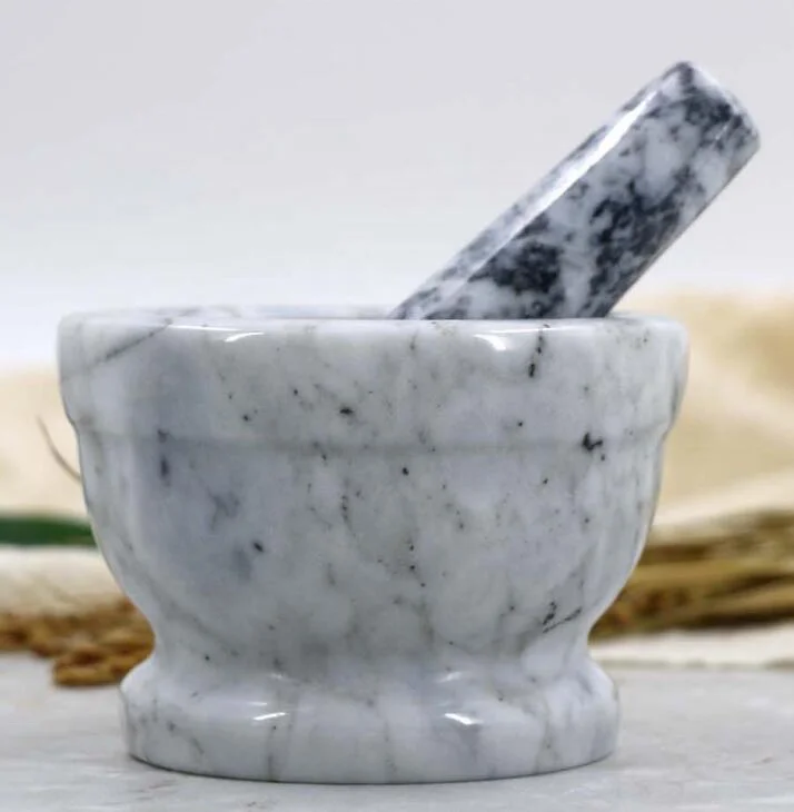 Mortier en céramique ø15 cm blanc céramique-Mortier Broyeur Cuisine Mortier à épices mortier 