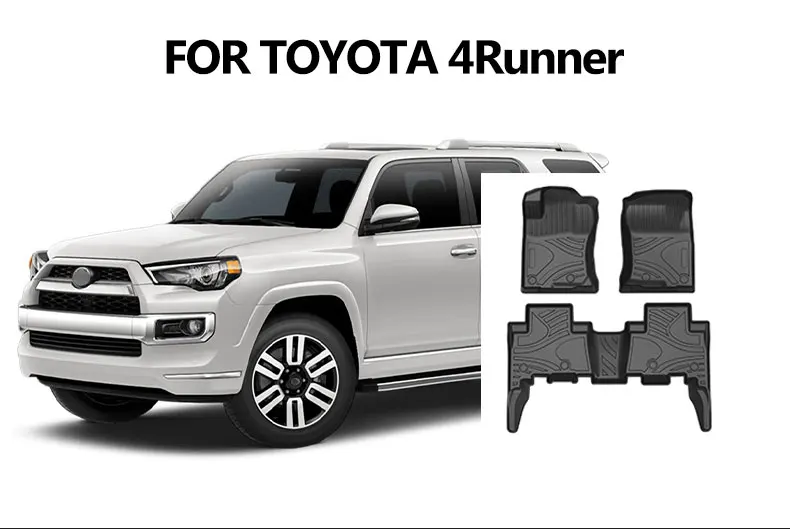 Tpe Car Mats Front Rear Car Mats For Toyota 4runner 2014+ High Quality