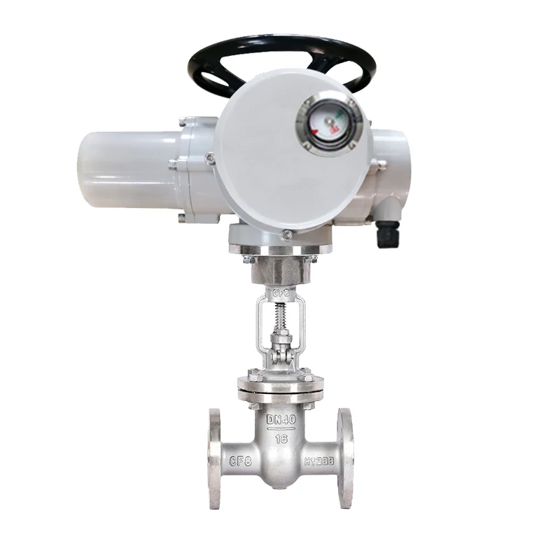 Explosion-proof On/off Type Electric Falnge Gate Valve Stainless Steel Pn16 Pn25 380V Multi-turn Motorized Electric Actuator