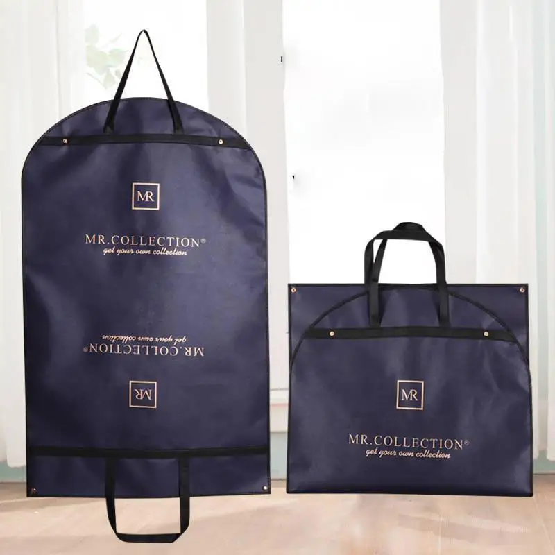Custom Branded Logo Luxury Foldable Compostable Non Woven Zipper Convertible Carry Fashionable Superior Quality Organza Suit