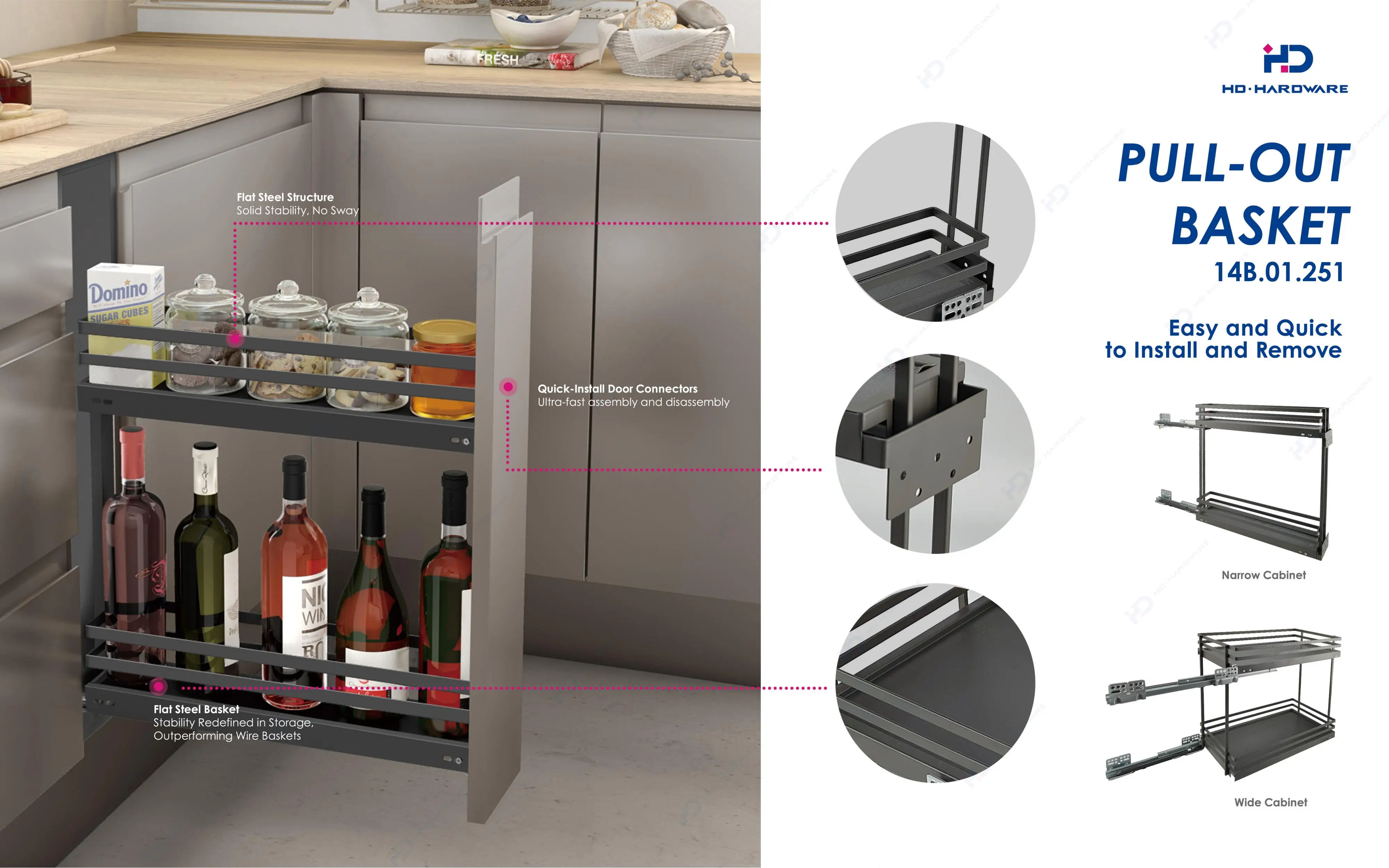 Küchen Ablage Körbe Herausziehen Korb Küchen Ablage Sets Aluminium Schublade Schiebe Schublade Gewürze Herausziehen Korb