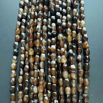Arabic Fashion Natural Agate Onyx Striped Agate Dragon Vein Peacock Agate 8*12mm Twisted Popular Shape for Necklace Jewelry