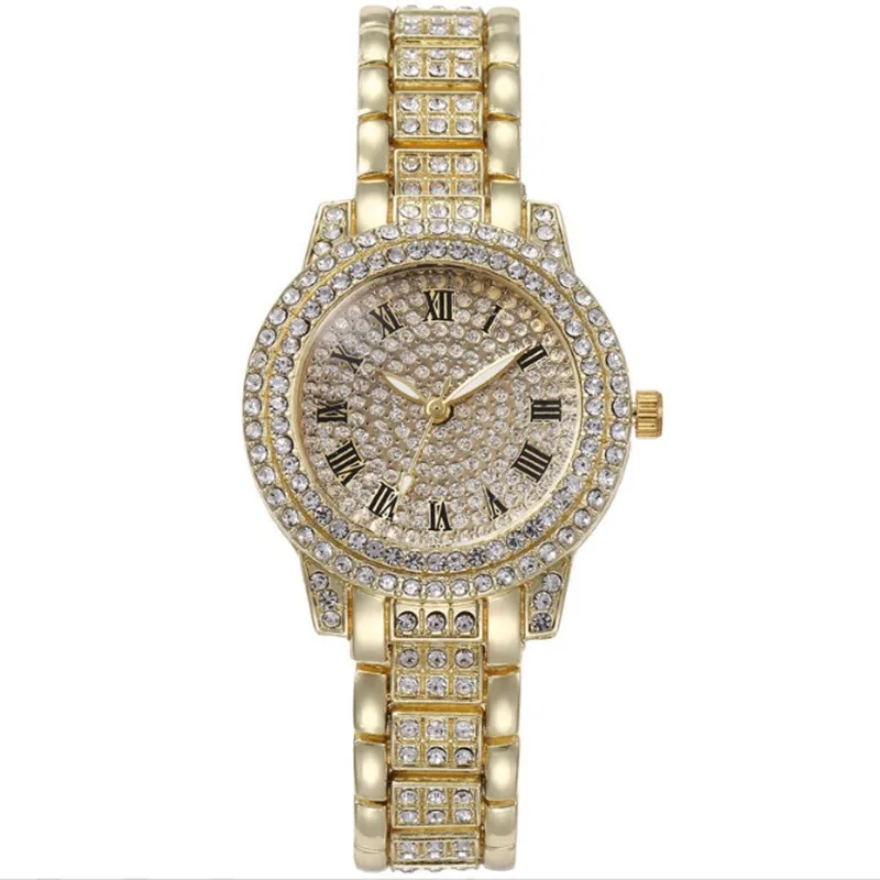 Lot Of 5 Assorted Women’s Wrist Watches Gold Tone Bling All Working Womens Watches 5Pcs Set Luxury Rhinestone Women Fashion  main image 4