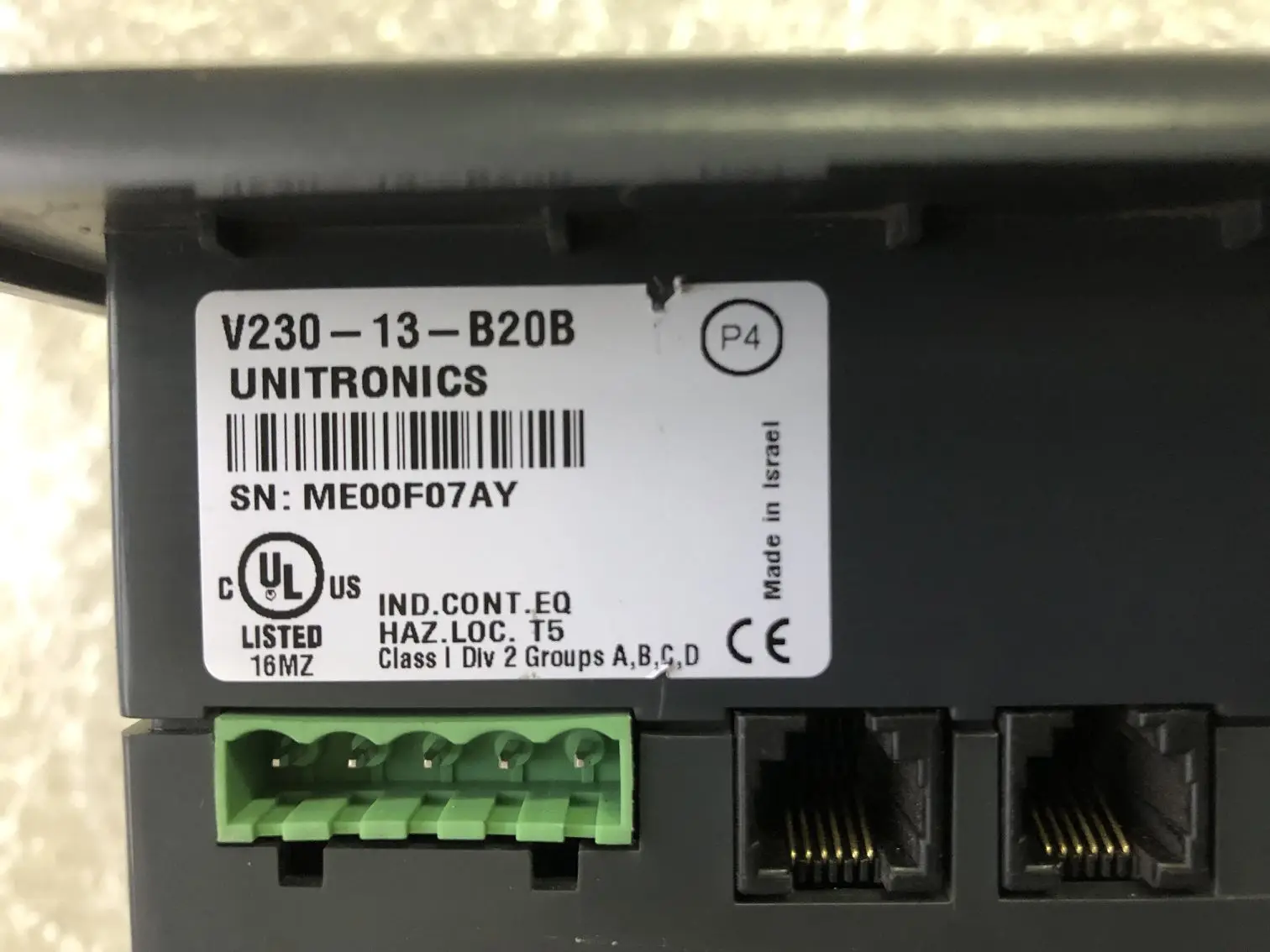 UNITRONICS VISION230 V230-13-B20B HMI Operator Panel Screens