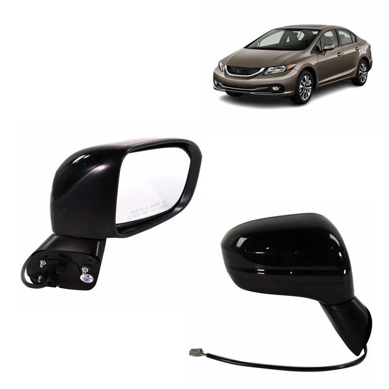 new rearview door side mirror left right 3 lines 5 wires mirror for honda civic 2014 2015