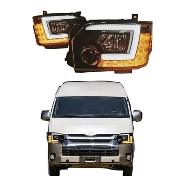 New Design LED head light with Dynamic Turn Signal lamp For Toyota Hiace 200 Series 2005-2018 Headlight front light