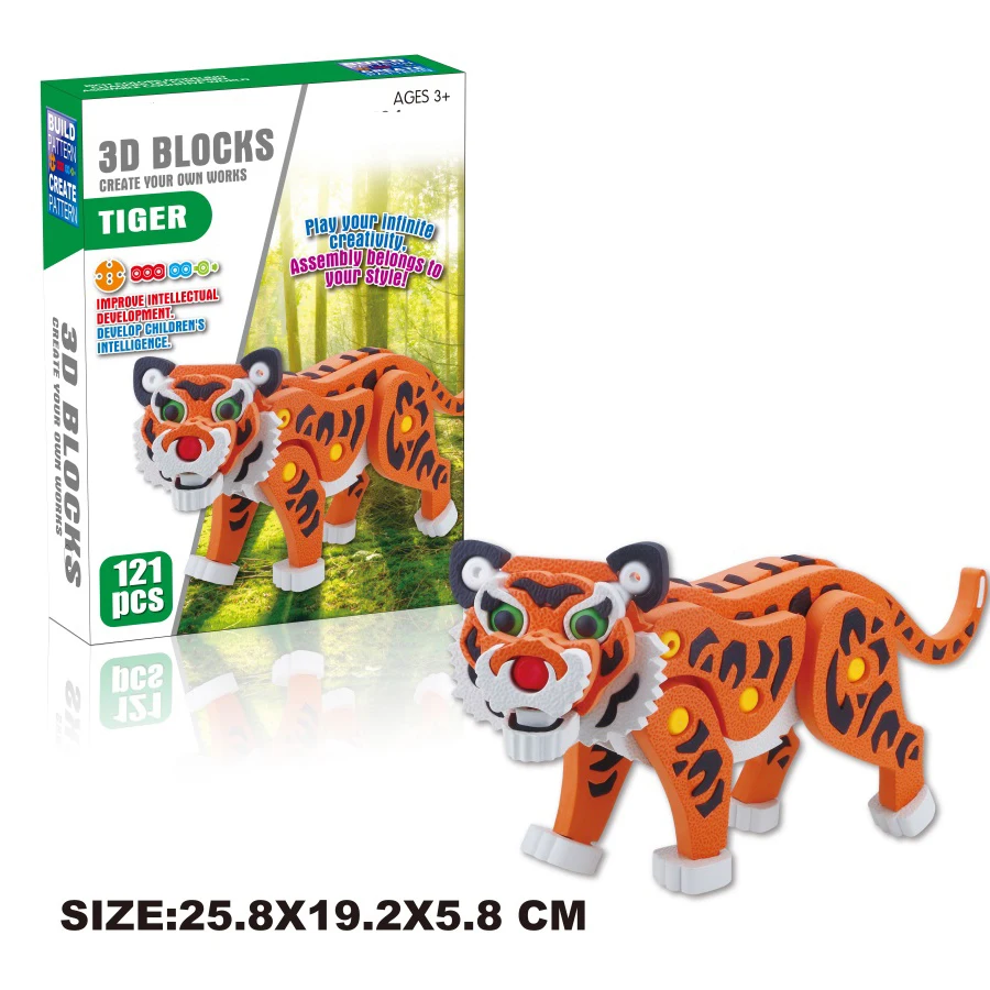 3D  Early Initiation Educational Interactive Toy DIY Cartoon Learning Game Jigsaw Puzzle Toys for Child Kids