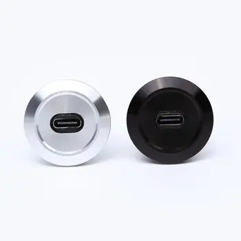 22mm Panel mount round hole USB-C TYPE socket/connector/USB C Female to Male