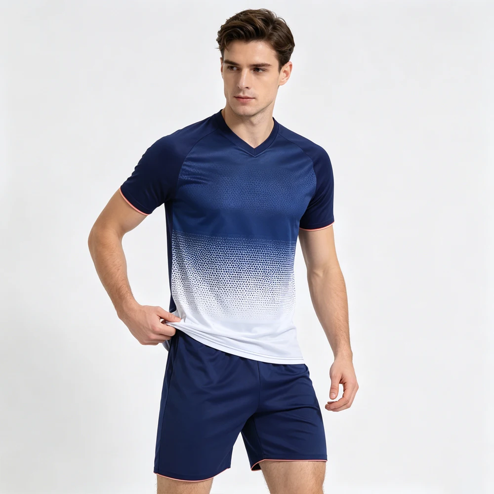 Oem Logo Men's Performance Gym Athletic Private Label Gym Shirts Customizable Breathable Polyester Sports Football Jersey