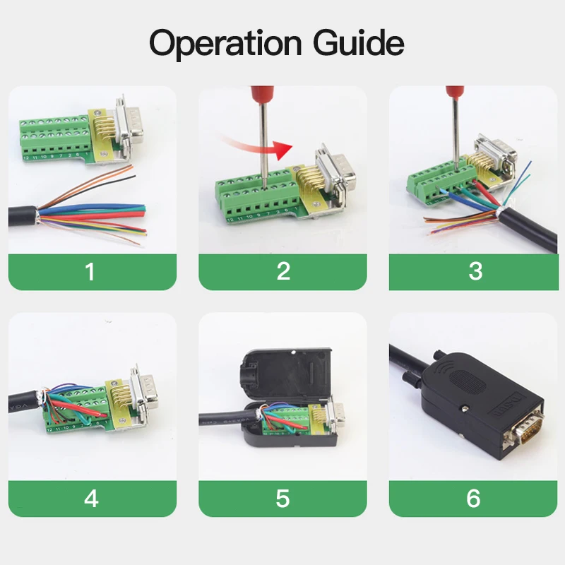 DB15 ブレークアウトコネクタ 3列 VGA メス・オス 接続 220V CE認証
