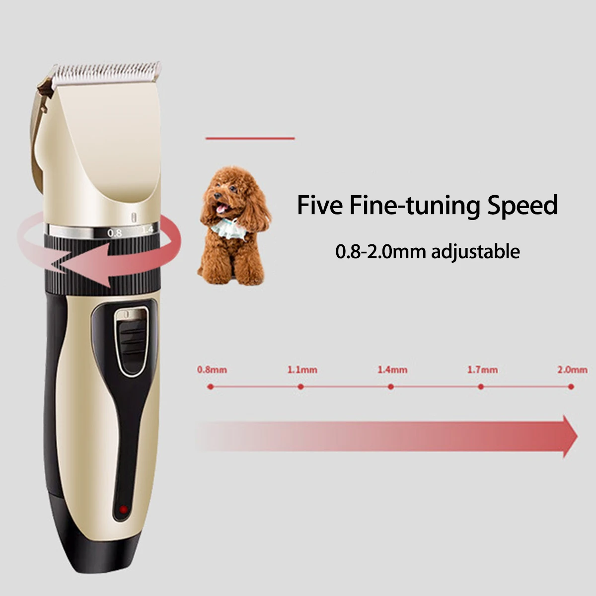Professional Pet Cat Dog Hair Trimmer Animal Grooming Clippers Cat Cutter Pet Shaver USB Electric Clippers Hair Cutting Machine