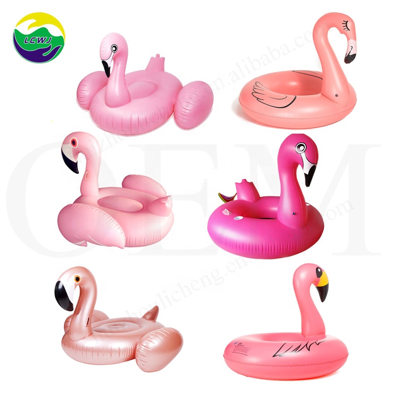 LC OEM Inflatable Flamingo Pool Float Floatie Ride on Large Rideable Lounge Toys