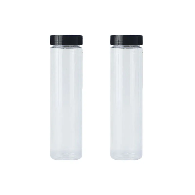 50ml 110ml 115ml 150ml Candy PET Plastic Test Tube with Aluminum Cap Flat Bottom Clear Packaging Tube for Chocolate and Sugar