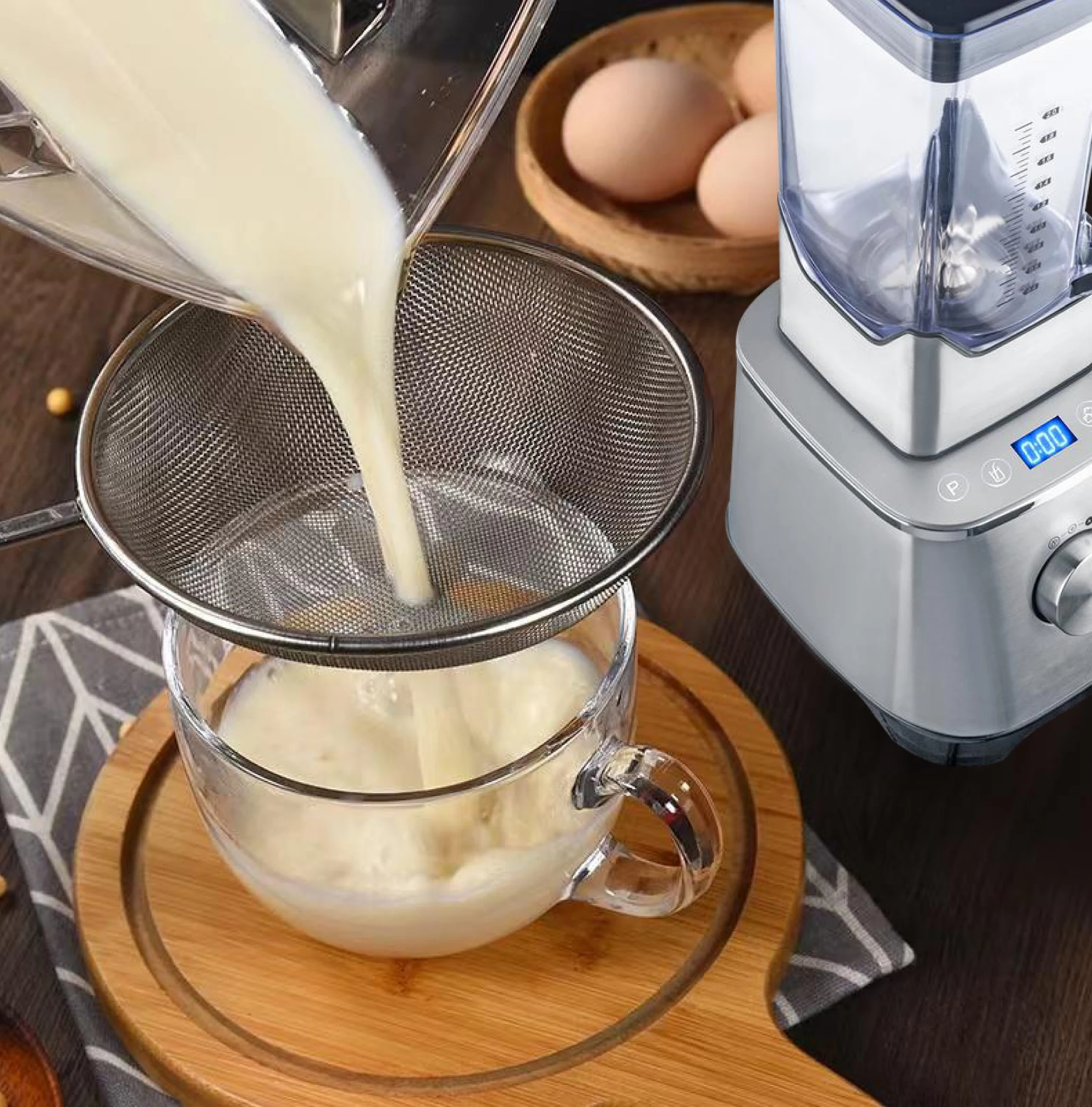 Electric High Speed Blender Strong Powerful 2L square Glass Jar Smoothie Blender