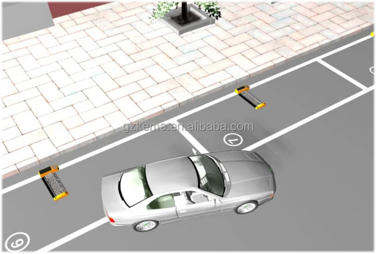 Parking System Space Barrier Blocker Solar Parking Flap Lock
