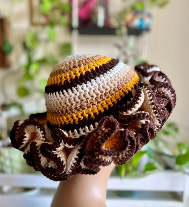 新品】sol Hand-knitted Border Hat Multi