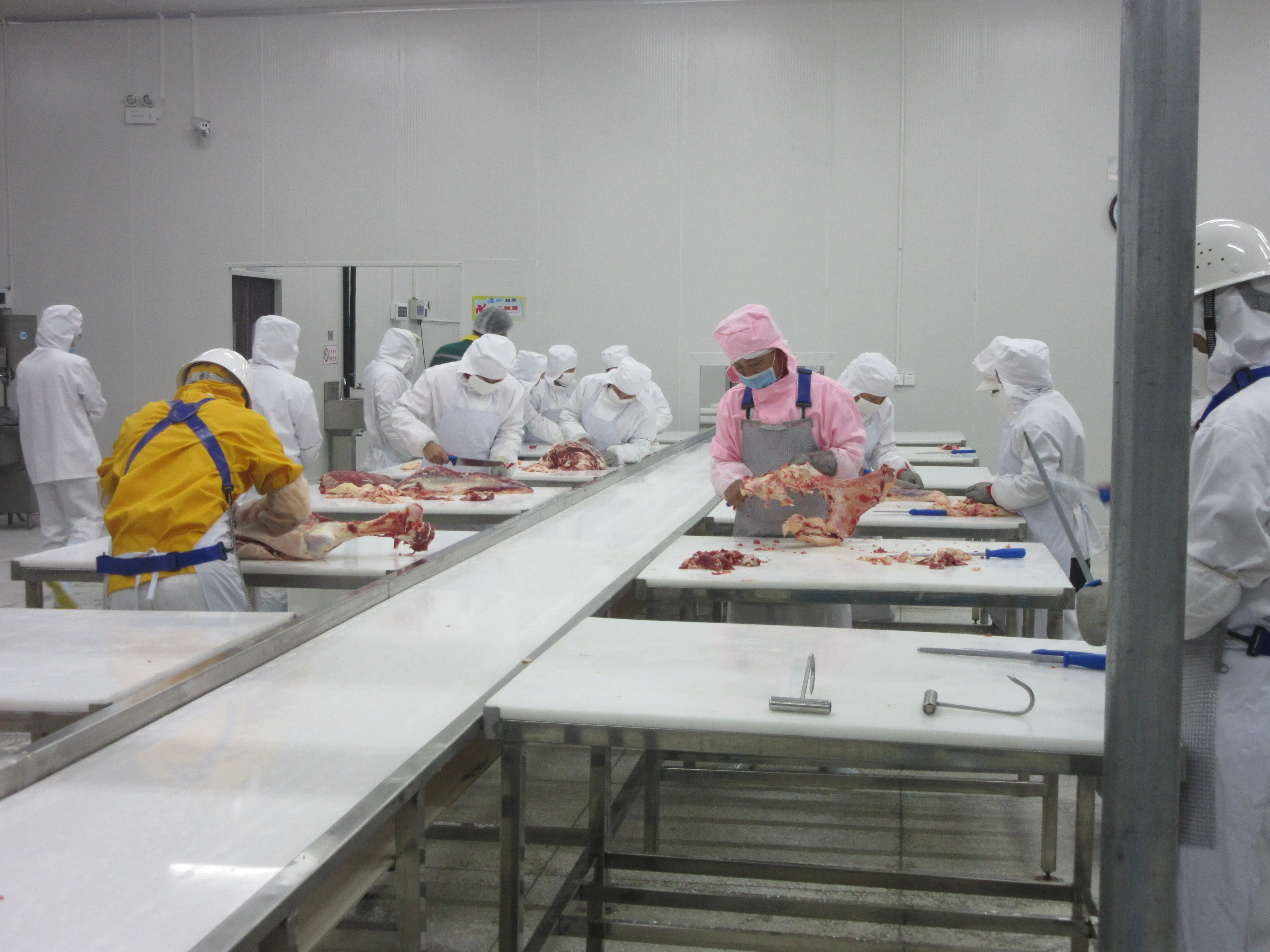 Durable PVC conveyor belts for food industry production lines and meat cutting industry