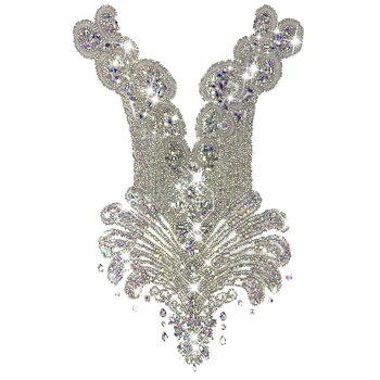 W006 Wholesale New Arrival Luxury Sets Wedding Bridal Accessories Diamond Jewelry Dress Patch Crystal For evening gown