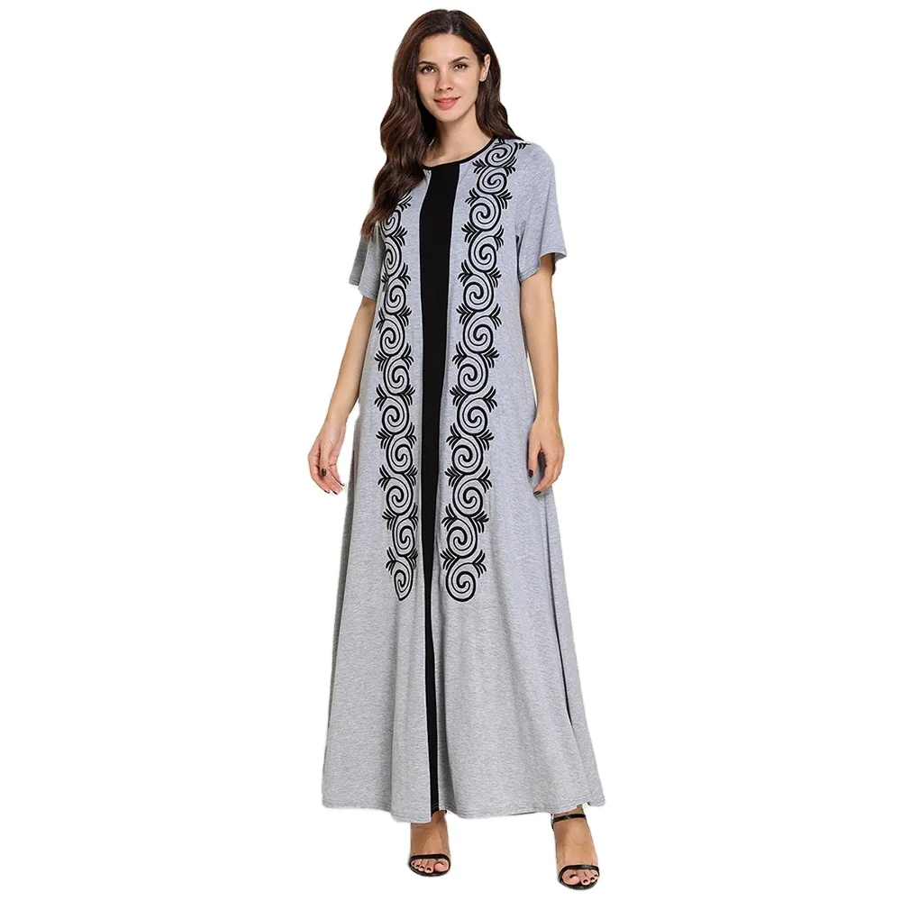 Islamitische Kleding Kaftan Marokkaanse Maxi Vrouwen Pyjama Korte Mouw Bloemen Jurk Moslim Gewaad Algerijnse - Buy Kimono Gewaad Arabische Vrouw Jurk,Borduurwerk Effen Kleur Midden-oosten Abaya,Afrikaanse Aisa Vrouw Mode Product on