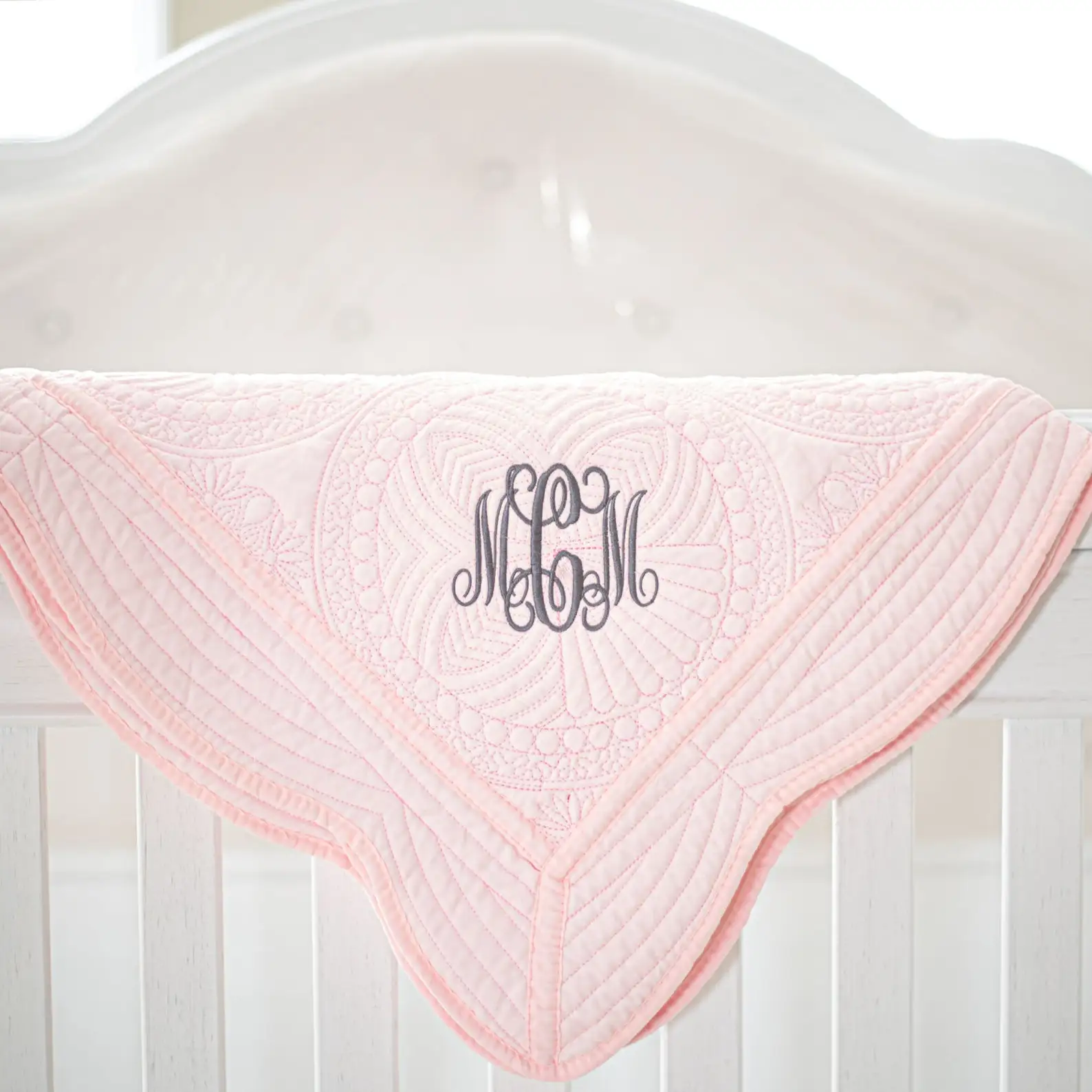 Индивидуальное роскошное детское одеяло Monogrammed мягкое для