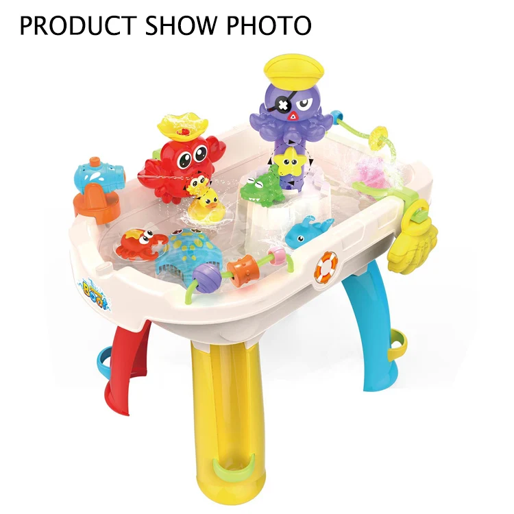 Забавные Животные душ Рыбалка брызги водяной стол для детей ванная комната водная игра Детские Игрушки для ванны
