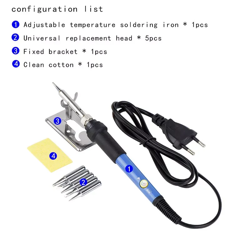 220v 110v 60W  Adjustable Temperature Soldering Iron Kit 9 Pcs Set  Welding Tool Electric Soldering Iron Kit
