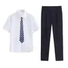 Costume pantalon homme bleu marine à manches courtes