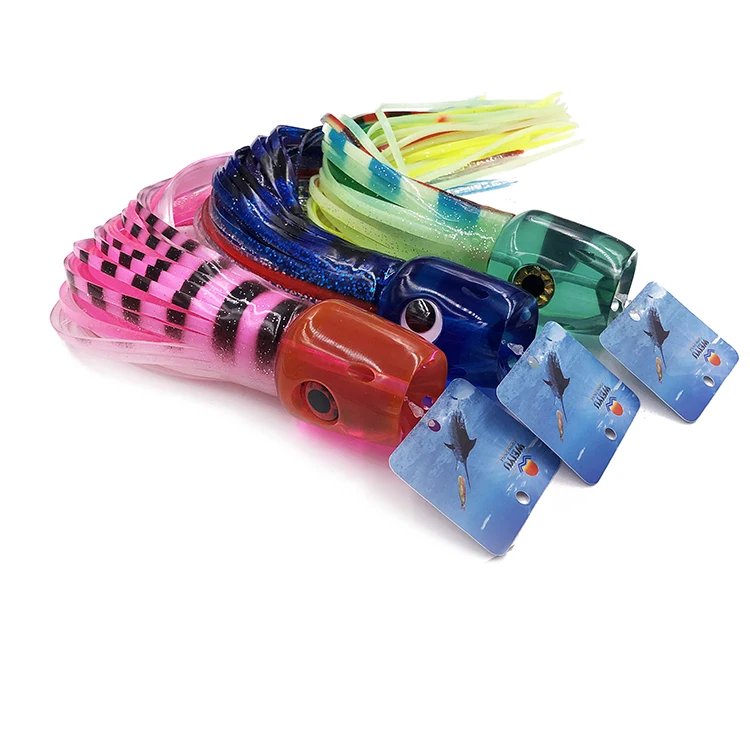 OCEAN CAT Offshore Trolling Lures - 8.5 Inch, Copper Head, 6-Piece Bag For Marlin & Tuna - View #2
