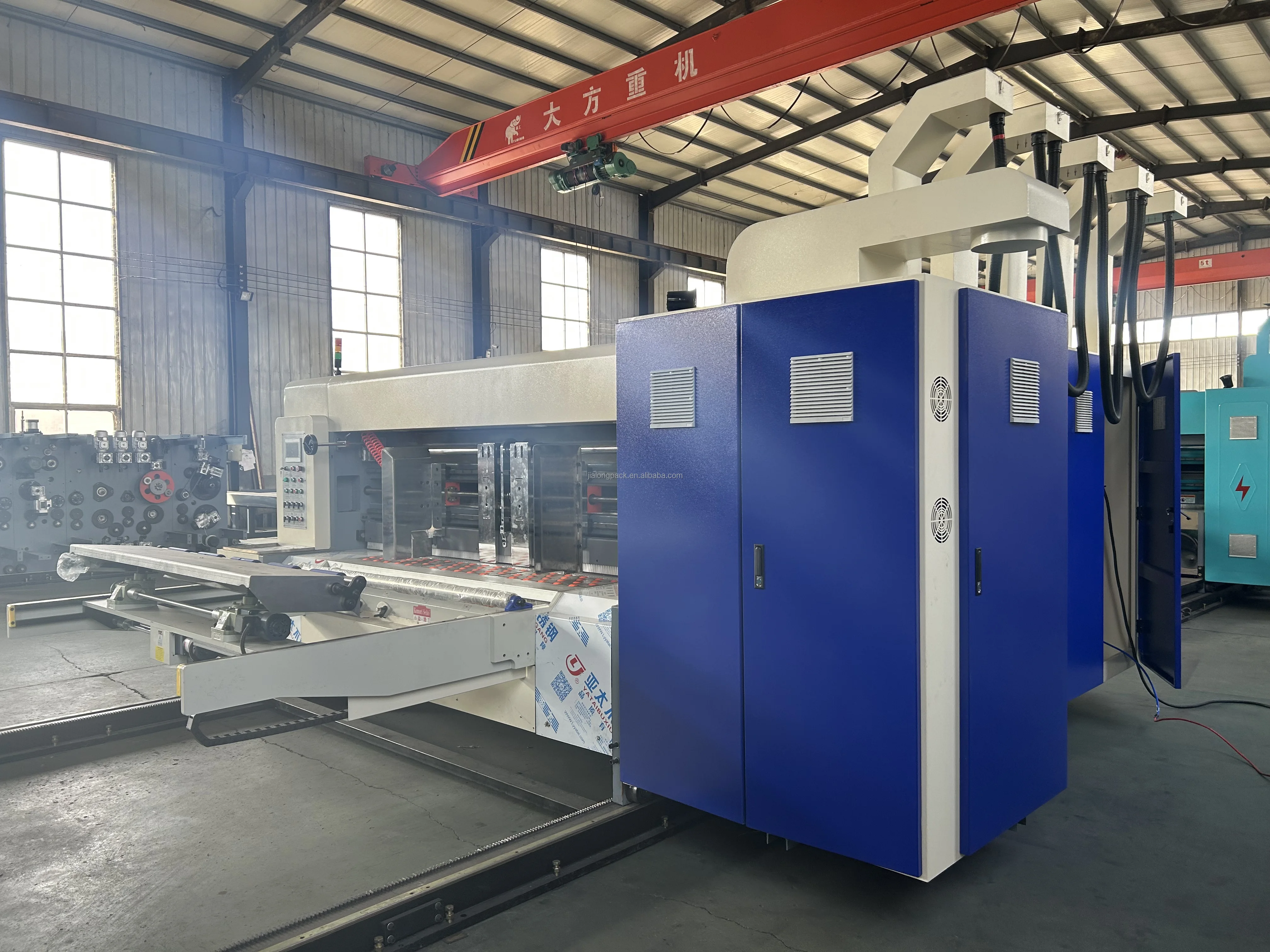 Auto Corrugated Cardboard Box Printing Slotting Die Cutting Machinery Flexo Printer Machine for Corrugated Cardboard
