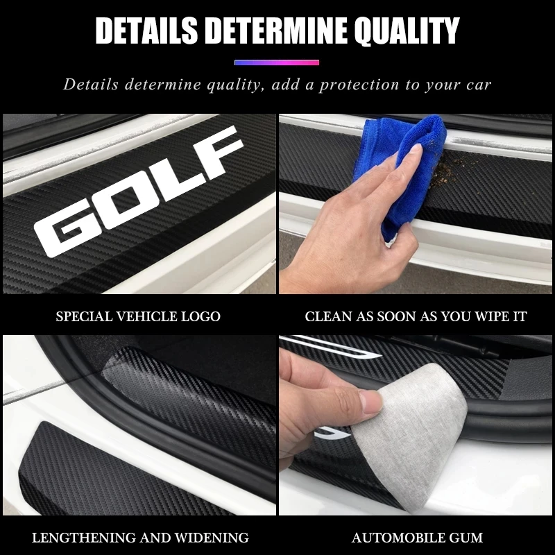 Car Trunk Rear Bumper Sticker Decals For Golf 4 5 6 7 Mk4 Mk5 Mk6 Mk7 ...