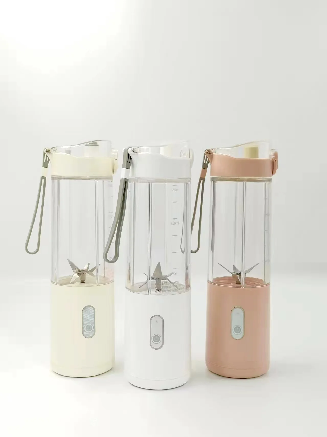 House Portable Blender 350ml Blender Small Kitchen Appliances 6 Blades USB Juicer Blender Portable White Color